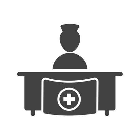 Hospital, medical, reception icon image. のイラスト素材