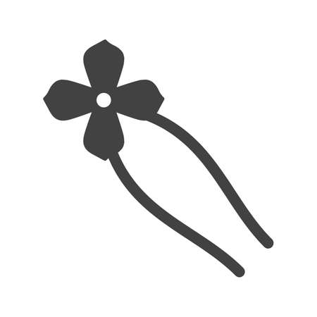 Hair, pin, clip icon vector image. Can also be used for makeup and accessories. Suitable for use on mobile apps, web apps and print media.のイラスト素材