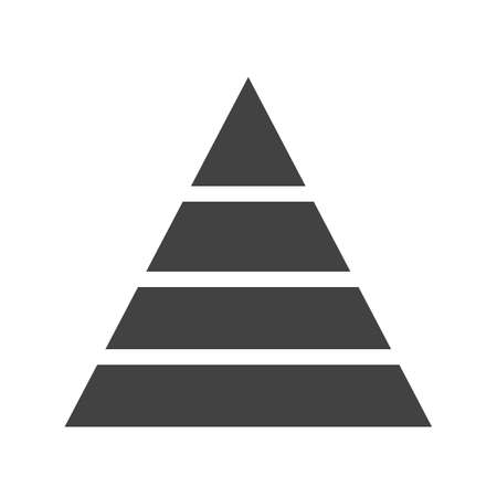 Pyramid, chart, graph icon vector image. Can also be used for business management. Suitable for use on web apps, mobile apps and print media.のイラスト素材