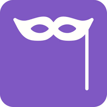 Mask, carnival, face icon vector image. Can also be used for objects. Suitable for web apps, mobile apps and print media.のイラスト素材