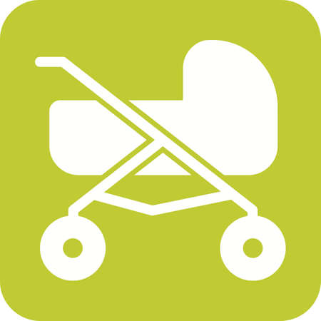 Stroller, baby, girl icon vector image. Can also be used for objects. Suitable for web apps, mobile...