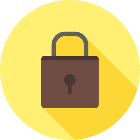 Lock, security, protect icon vector image.Can also be used for office. Suitable for mobile apps, web apps and print media.のイラスト素材