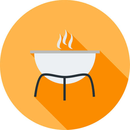 Pot, cooking, lid icon vector image. Can also be used for activities. Suitable for use on web apps, mobile apps and print media.のイラスト素材