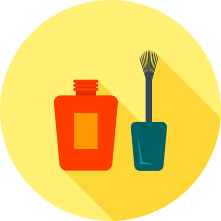Nail, polish, beauty icon vector image. Can also be used for objects. Suitable for web apps, mobile apps and print media.のイラスト素材