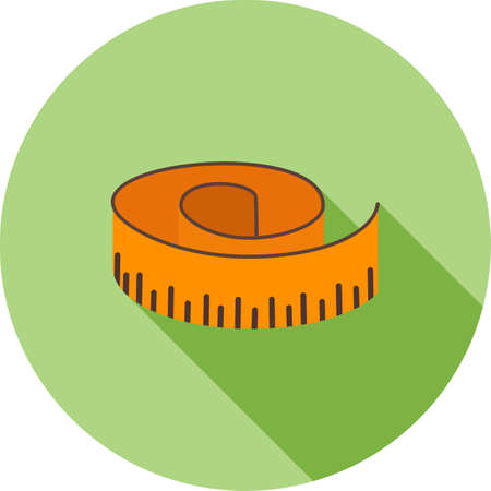 Tape, measure, meter icon vector image. Can also be used for fitness and sports. Suitable for web apps, mobile apps and print media.のイラスト素材