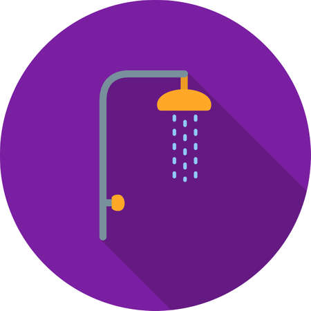 Shower, hair, bath icon vector image. Can also be used for camping. Suitable for use on web apps, mobile apps and print media.のイラスト素材