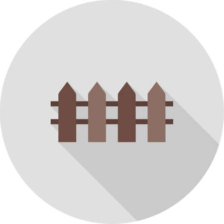 Fence, wooden, boundary icon vector image.Can also be used for housing. Suitable for mobile apps, web apps and print media.のイラスト素材