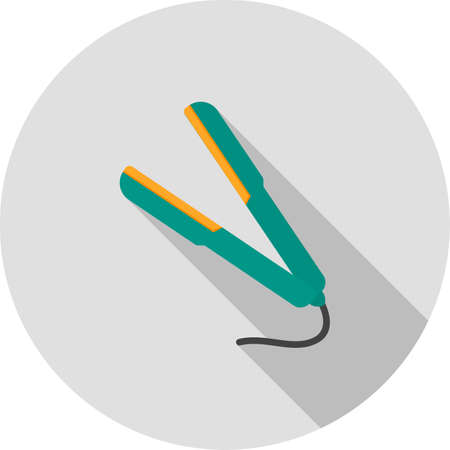 Hair, straightener, beauty icon vector image. Can also be used for makeup and accessories. Suitable for use on mobile apps, web apps and print media.のイラスト素材