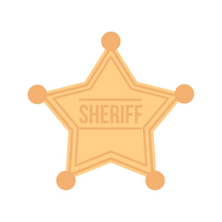 Sheriff, badge, star icon vector image. Can also be used for objects. Suitable for web apps, mobile apps and print media.のイラスト素材