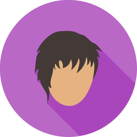 Model, hair, hairstyle icon vector image. Can also be used for barber's tools. Suitable for web apps, mobile apps and print media.のイラスト素材