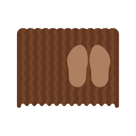 Mat, doormat, door icon vector image.Can also be used for hotel and restaurant. Suitable for mobile apps, web apps and print media.のイラスト素材