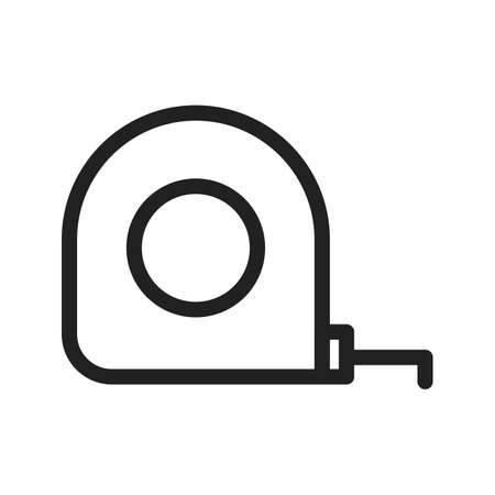 Tape, measure, meters icon vector image. Can also be used for stationery. Suitable for use on web apps, mobile apps and print media.のイラスト素材