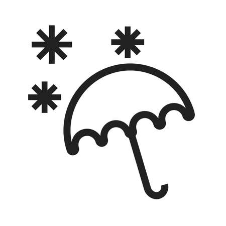 Snow, umbrella, winter icon vector image. Can also be used for winter. Suitable for use on web apps, mobile apps and print media.のイラスト素材