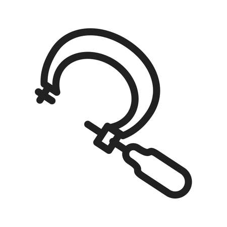 Gauge, pressure, screw icon vector image. Can also be used for tools. Suitable for use on web apps, mobile apps and print media.のイラスト素材