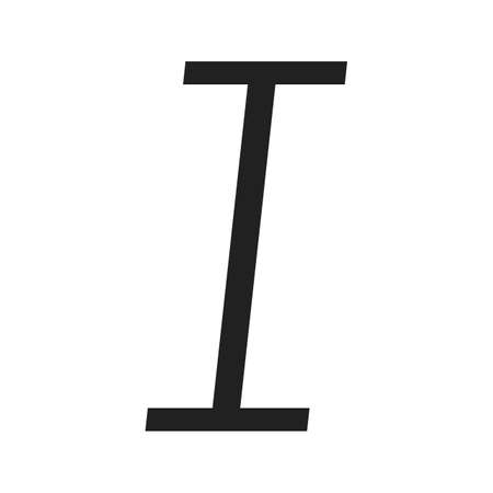 Letter, italic, text icon vector image. Can also be used for text editing. Suitable for use on web apps, mobile apps and print media.のイラスト素材