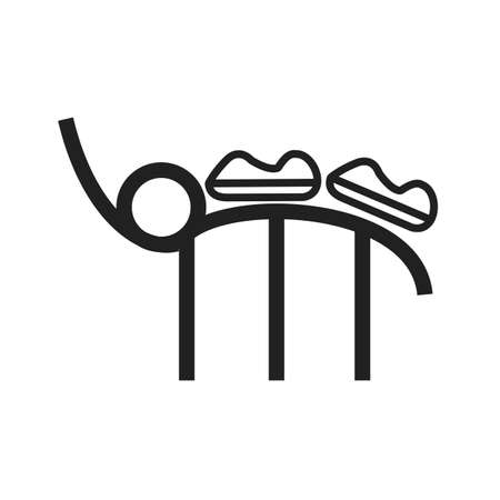 Coaster, roller, park icon vector image. Can also be used for outdoor fun. Suitable for use on web apps, mobile apps and print media.のイラスト素材