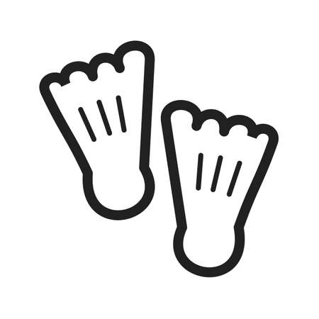 Water, sea, fins icon vector image. Can also be used for sea. Suitable for use on web apps, mobile apps and print media.のイラスト素材