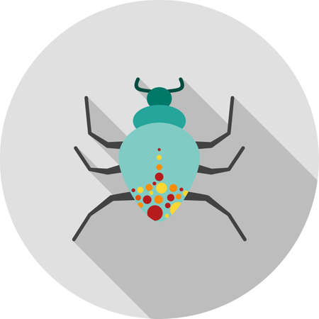 Spider, black, insect icon vector image. Can also be used for Animals and Insects. Suitable for...