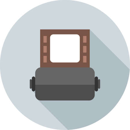 Roll, film, reel icon vector image. Can also be used for multimedia. Suitable for use on web apps, mobile apps and print media.のイラスト素材