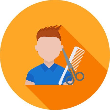 Barber, hair, shop icon vector image. Can also be used for professionals. Suitable for web apps, mobile apps and print media.のイラスト素材