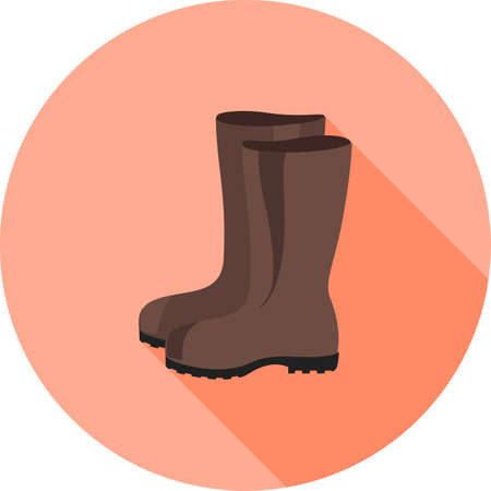 Boots, rubber, gardening icon vector image.Can also be used for gardening. Suitable for mobile apps, web apps and print media.のイラスト素材