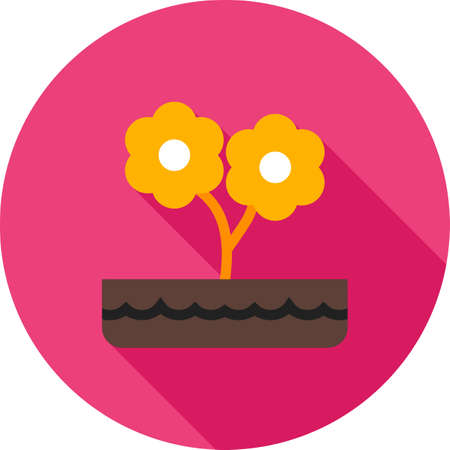 Flower, pot, flowers icon vector image.Can also be used for gardening. Suitable for mobile apps, web apps and print media.のイラスト素材