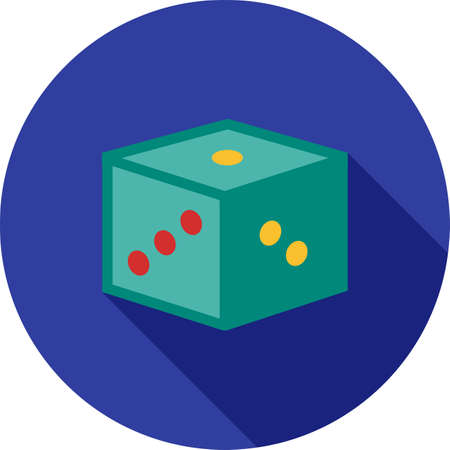 Dice, gambling, game icon vector image.Can also be used for toy and games. Suitable for mobile apps, web apps and print media.のイラスト素材