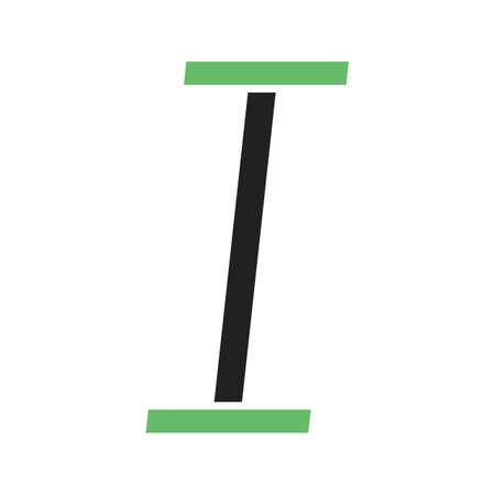 Letter, italic, text icon vector image. Can also be used for text editing. Suitable for use on web apps, mobile apps and print media.のイラスト素材