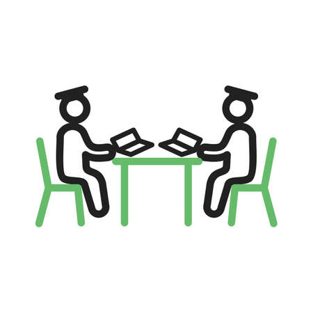 Students, study, learning icon vector image. Can also be used for schooling. Suitable for use on web apps, mobile apps and print media.のイラスト素材