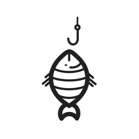 Fish, fishing, fisherman icon vector image. Can also be used for sea. Suitable for use on web apps, mobile apps and print media.のイラスト素材