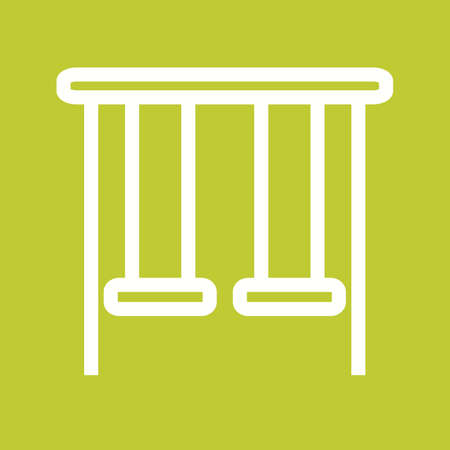 Swing, playground, child icon vector image. Can also be used for outdoor fun. Suitable for use on web apps, mobile apps and print media.のイラスト素材