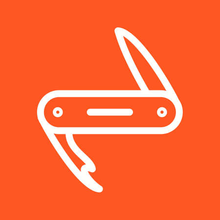 Knife, army, weapon icon vector image. Can also be used for tools. Suitable for use on web apps, mobile apps and print media.のイラスト素材