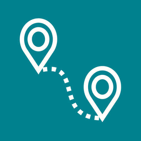Distance, road, adventure icon vector image.Can also be used for maps & navigation. Suitable for mobile apps, web apps and print media.のイラスト素材