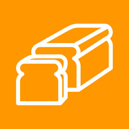 Bread, bake, sliced icon vector image. Can also be used for bakery. Suitable for use on web apps, mobile apps and print media.のイラスト素材