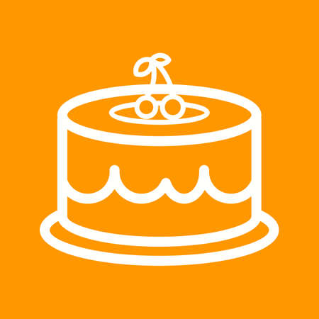 Cake, dessert, sweet icon vector image. Can also be used for bakery. Suitable for use on web apps,...