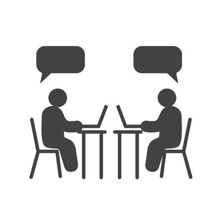 Chat, message, persons icon vector image. Can also be used for humans. Suitable for use on web apps, mobile apps and print media.のイラスト素材