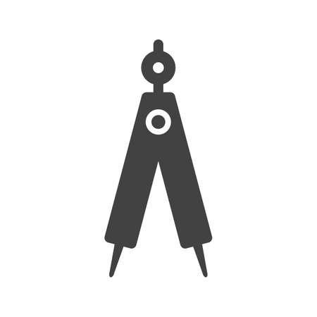 Mathematics, draw, compass icon vector image. Can also be used for stationery. Suitable for mobile apps, web apps and print media.のイラスト素材