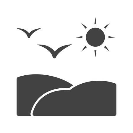 Water, ocean, beach icon vector image. Can also be used for sea. Suitable for use on web apps, mobile apps and print media.のイラスト素材