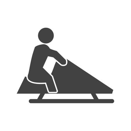 Winter, riding, snow icon vector image.Can also be used for winter. Suitable for mobile apps, web apps and print media.のイラスト素材