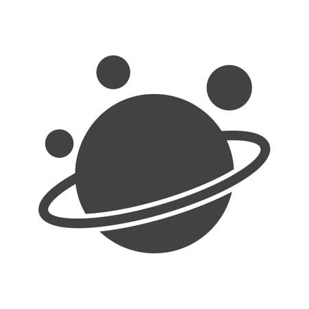 Saturn, planet, space icon vector image.Can also be used for astronomy. Suitable for use on web apps, mobile apps and print media.のイラスト素材