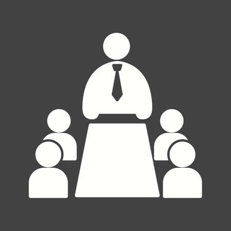 Meeting, business, people icon vector image. Can also be used for humans. Suitable for use on web apps, mobile apps and print media.のイラスト素材