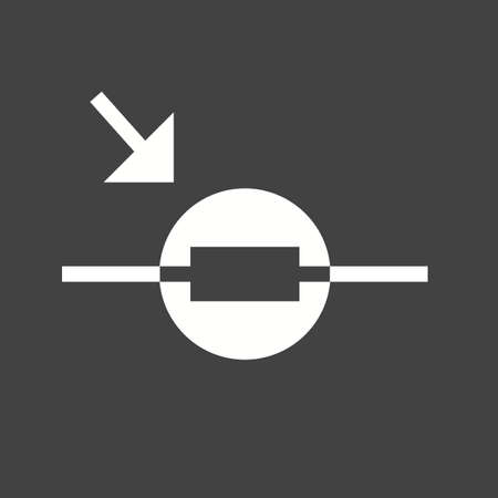Light, circuit, resistor icon vector image. Can also be used for electric circuits. Suitable for use on web apps, mobile apps and print media.のイラスト素材