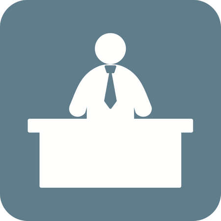 Receptionist, call, center icon vector image. Can also be used for humans. Suitable for use on web apps, mobile apps and print media.のイラスト素材