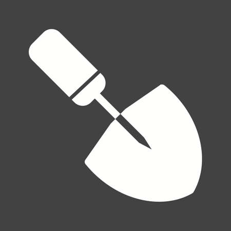 Trowel, work, metal icon vector image. Can also be used for tools. Suitable for use on web apps, mobile apps and print media.のイラスト素材