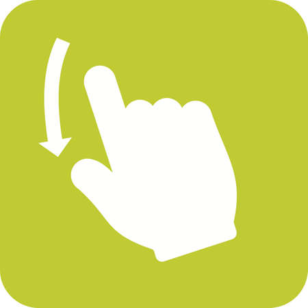 Swipe, down, scroll icon vector image.Can also be used for user touch gestures. Suitable for mobile apps, web apps and print media.のイラスト素材