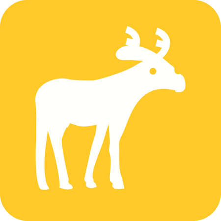 Winter, deer, moose icon vector image.Can also be used for winter. Suitable for use on web apps, mobile apps and print media.のイラスト素材