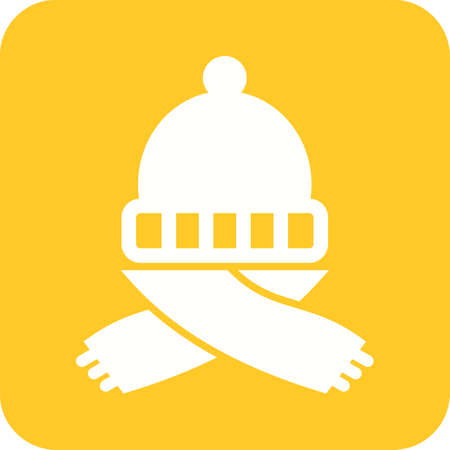 Warm, cap, head icon vector image. Can also be used for winter. Suitable for use on web apps, mobile apps and print media.のイラスト素材
