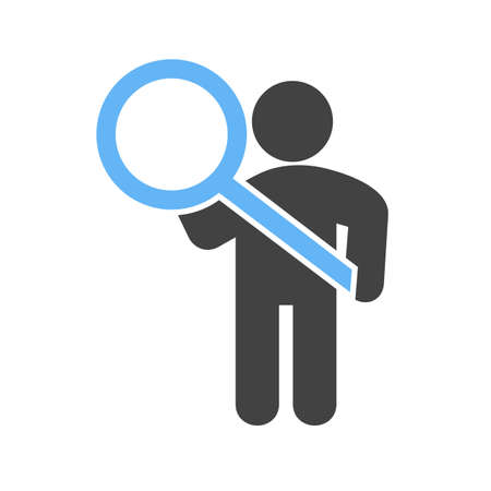 Search, magnifying, glass icon vector image. Can also be used for humans. Suitable for use on web apps, mobile apps and print media.のイラスト素材