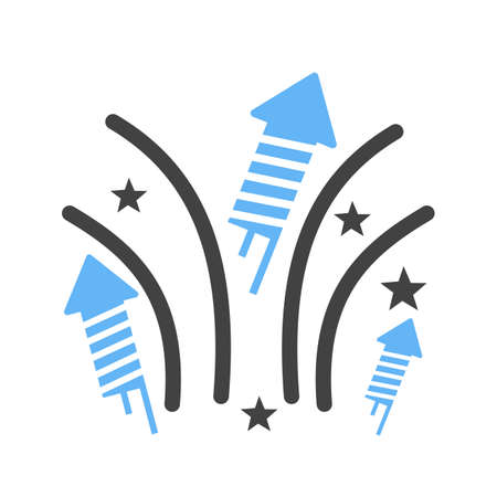 Fireworks, celebration, festival icon vector image. Can also be used for outdoor fun. Suitable for use on web apps, mobile apps and print media.のイラスト素材