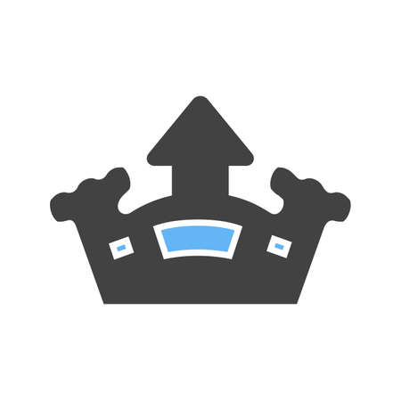 Castle, bouncy, park icon vector image. Can also be used for outdoor fun. Suitable for use on web apps, mobile apps and print media.のイラスト素材